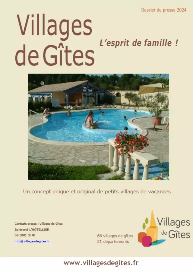 Couverture Dossier De Presse Villages De Gites 2024