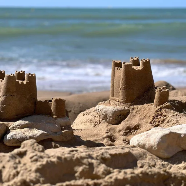 Vendee Plage Chateaux Sable Jeux Enfants Vacances Mer