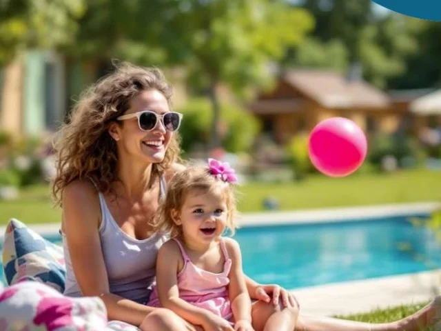 Famille Vacances Printemps Maman Solo 2 Avec Formes De Marque Vdg