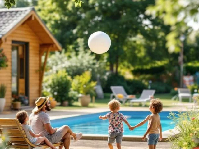 Famille Vacances Printemps Papa Solo Avec Formes De Marque Vdg